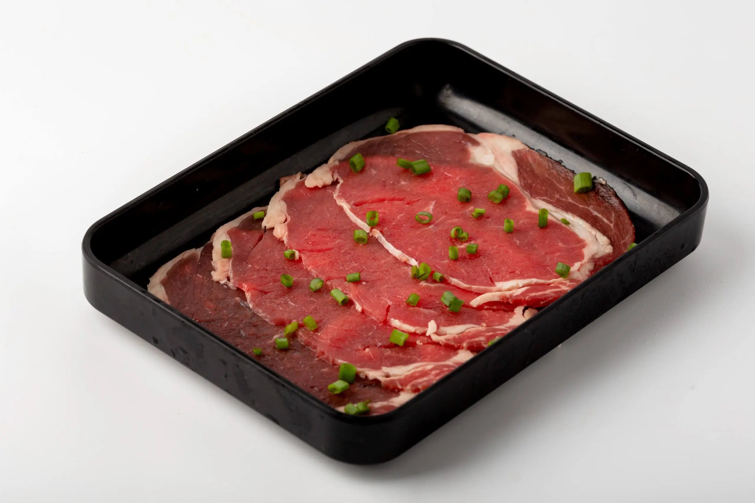 Beef slices with chopped scallions at M Bar Hot Pot Restaurant in Arcadia