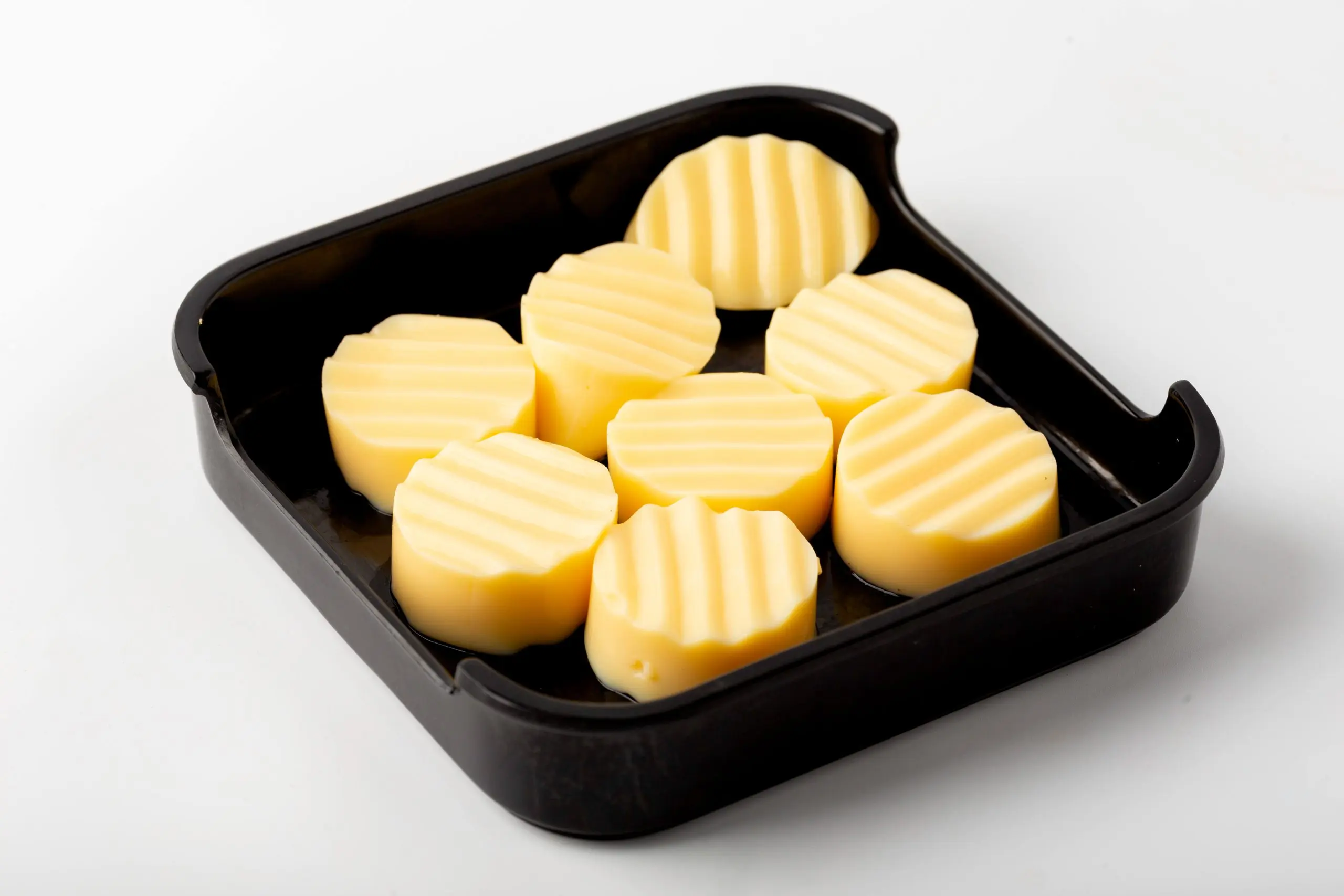 Egg tofu slices ready for hot pot at M Bar Hot Pot Restaurant in Arcadia